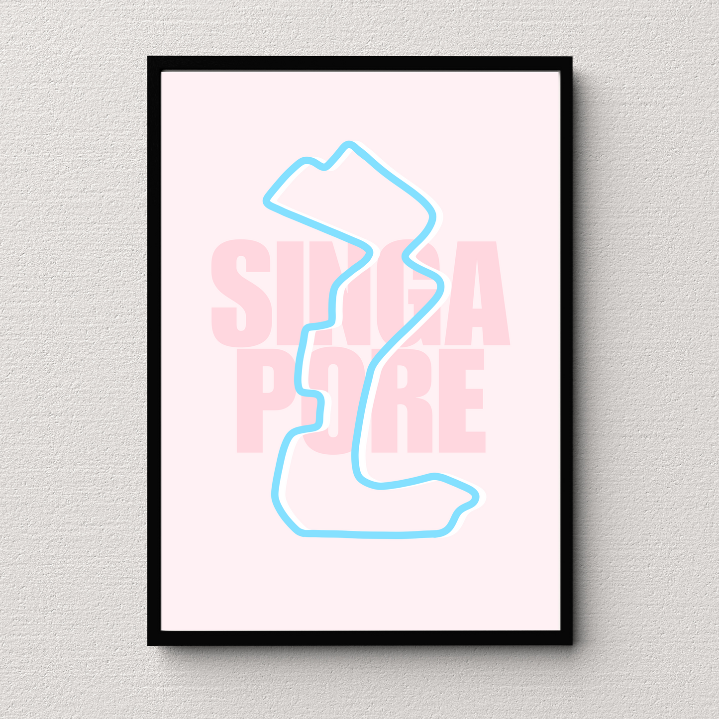 Singapore Track Print
