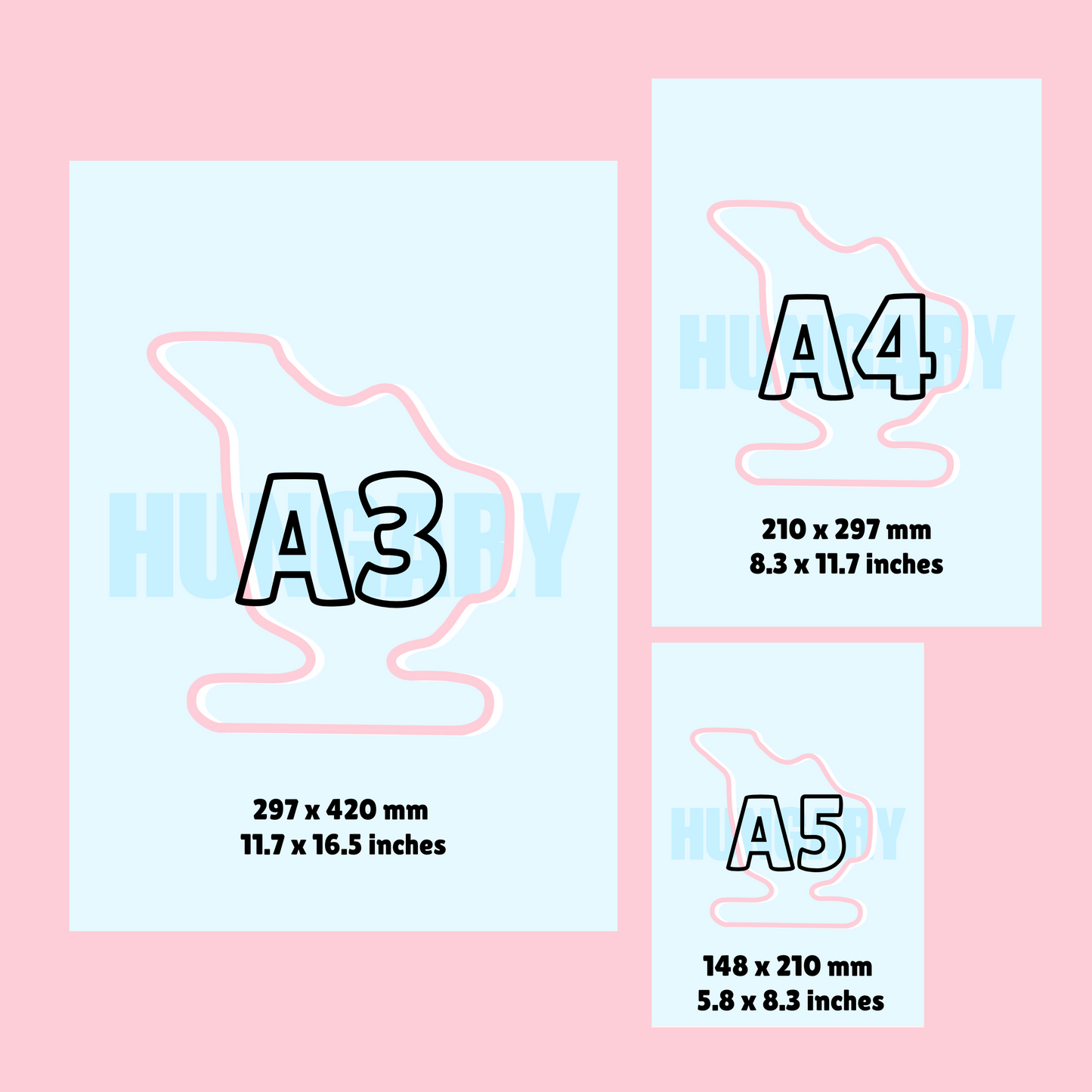 Hungary Track Print