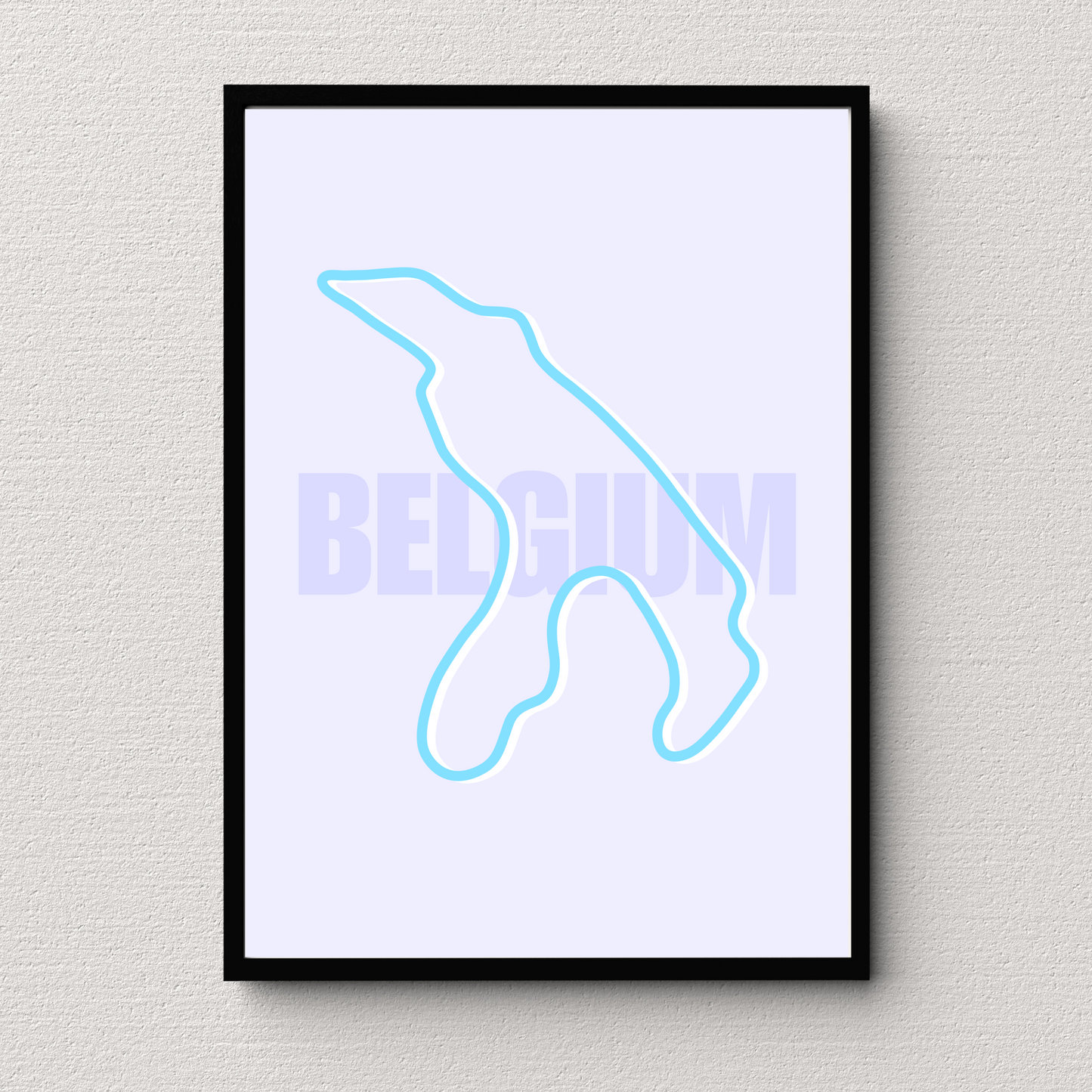 Belgium Track Print