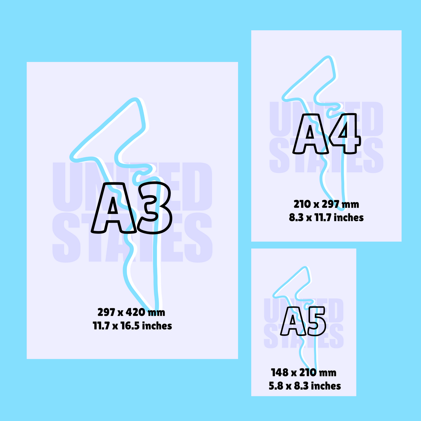 United States Track Print