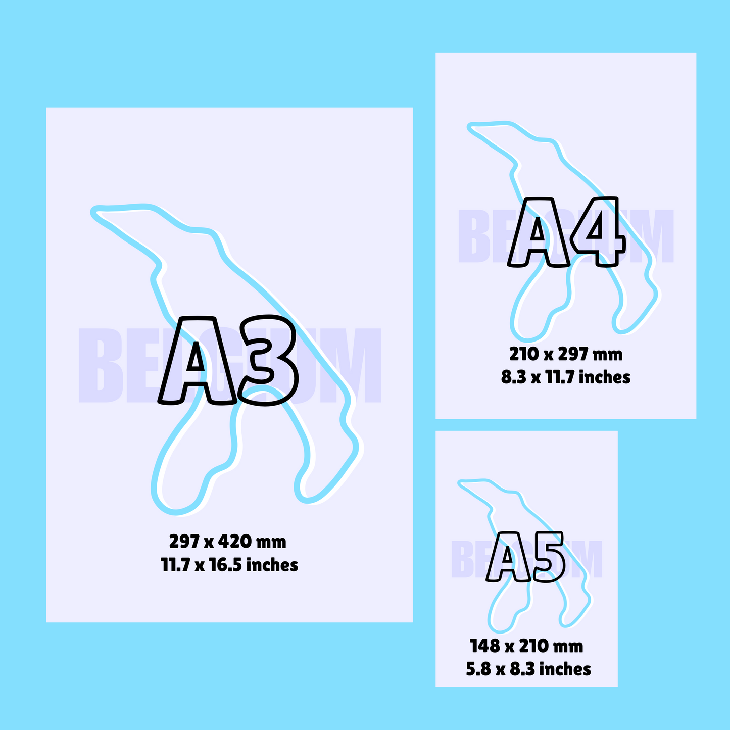 Belgium Track Print