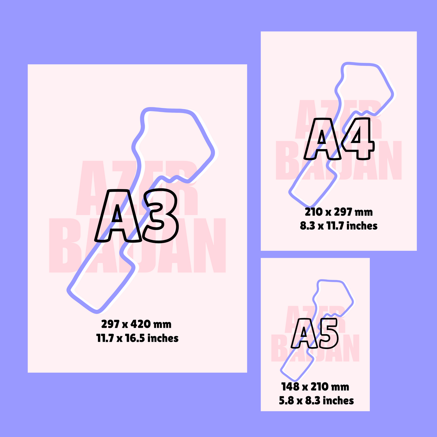 Azerbaijan Track Print