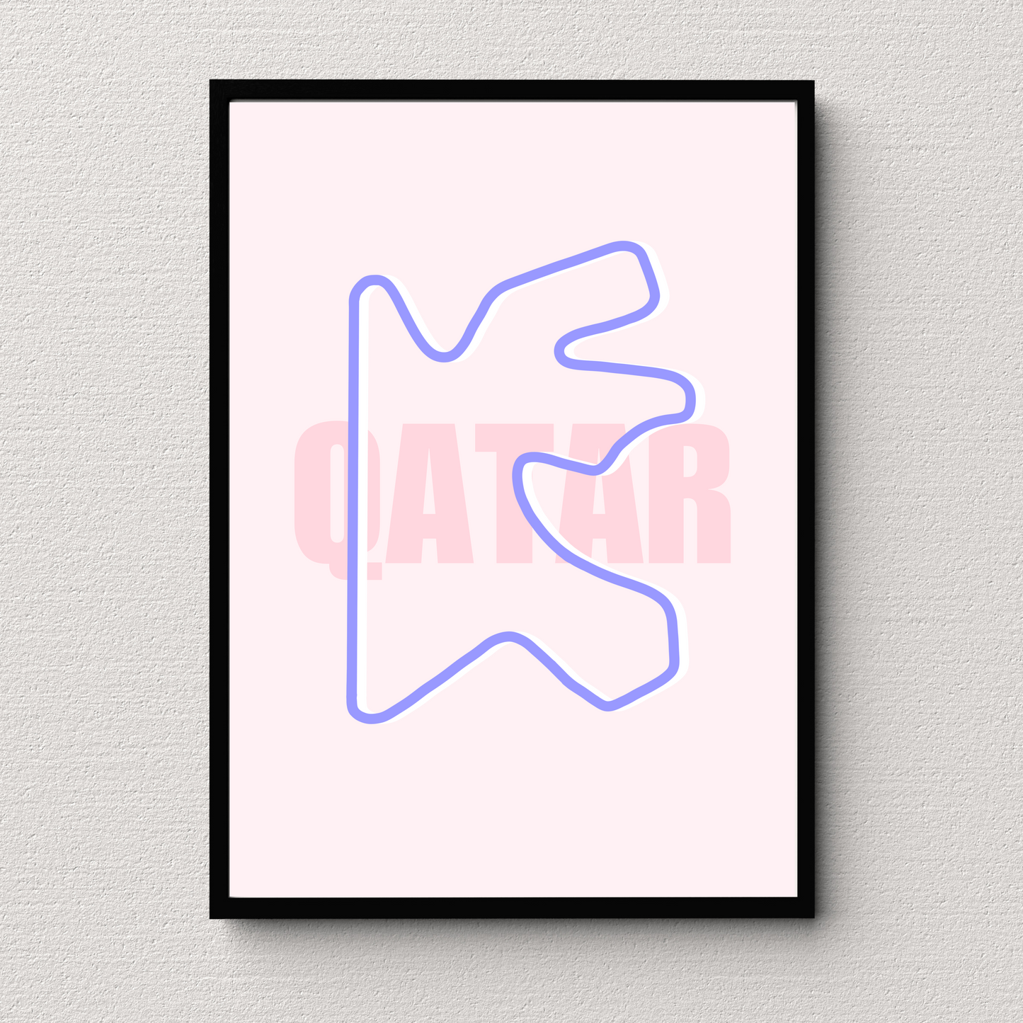 Qatar Track Print