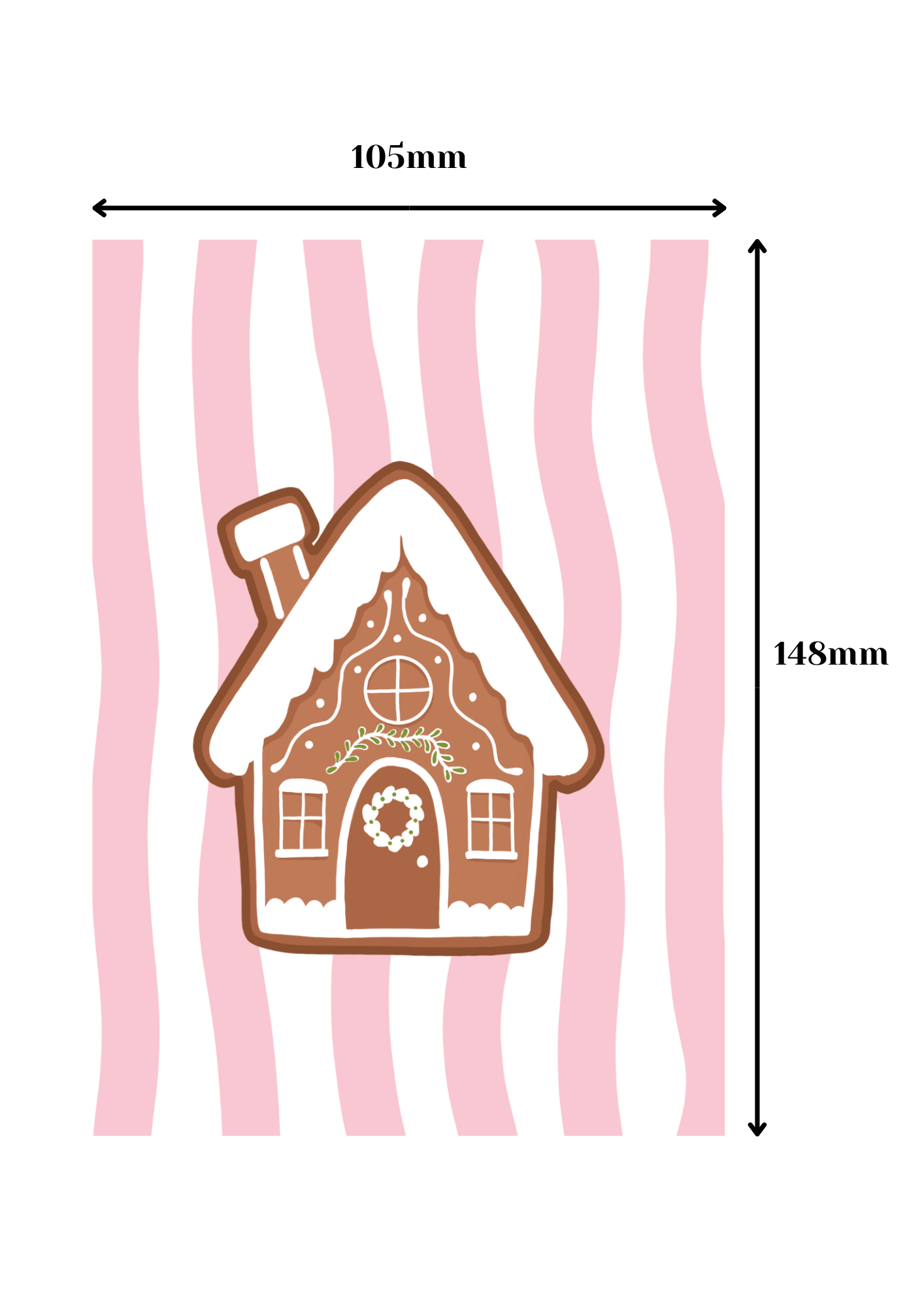 Pink Stripe Christmas Cards