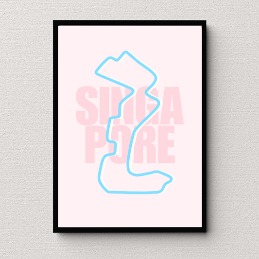 Singapore Track Print
