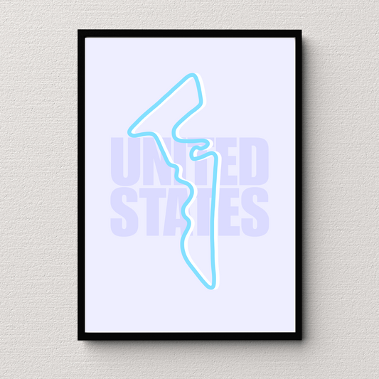 United States Track Print
