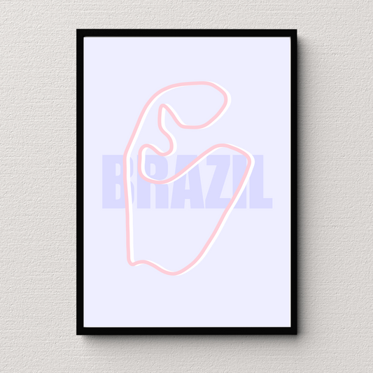 Brazil Track Print