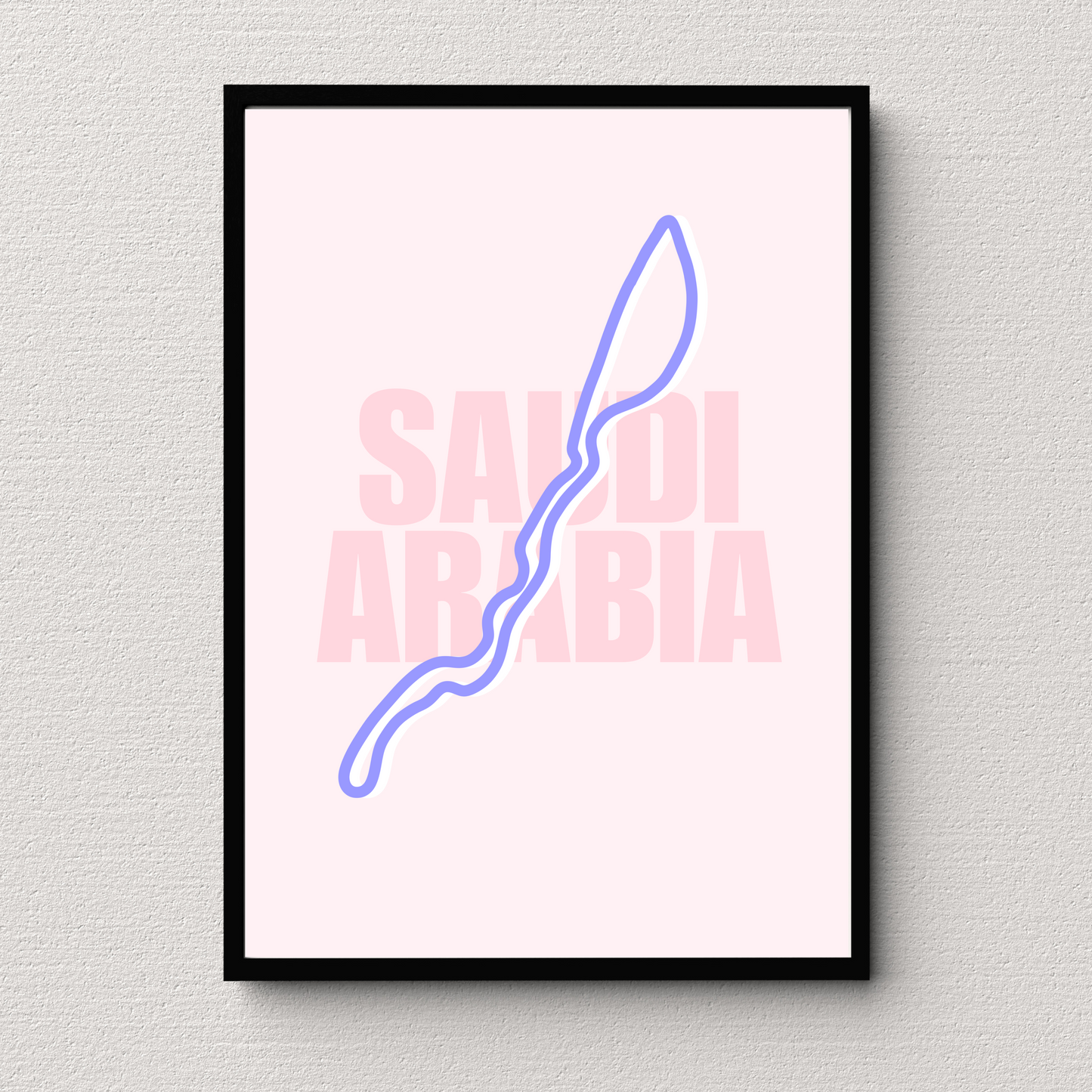 Saudi Arabia Track Print