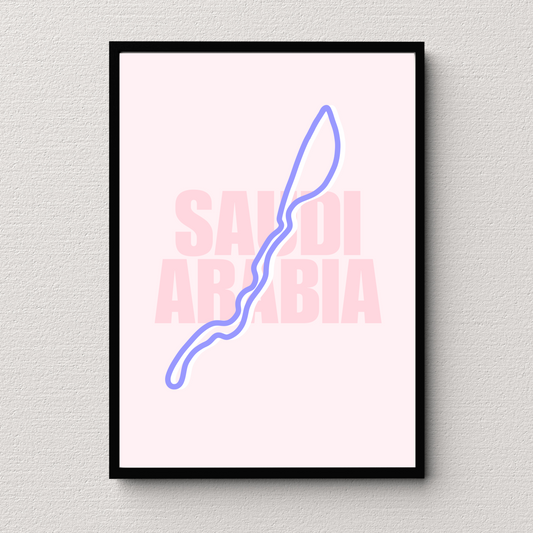 Saudi Arabia Track Print