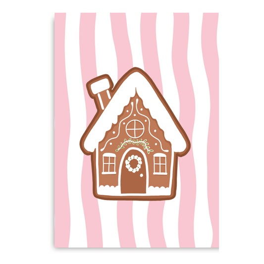 Pink Stripe Christmas Cards