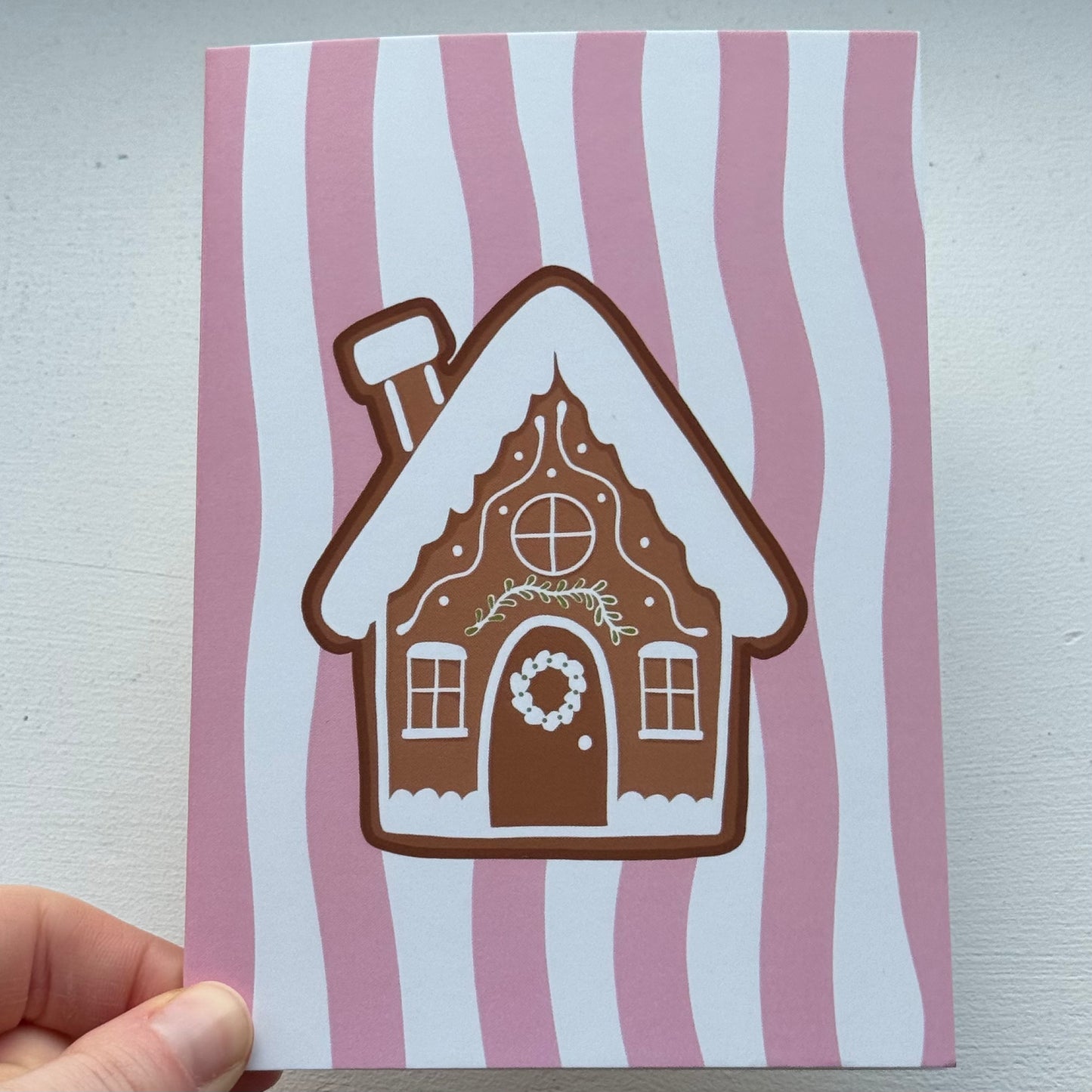Pink Stripe Christmas Cards