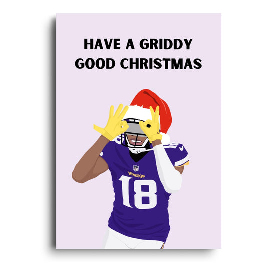Justin Jefferson Inspired Christmas Card